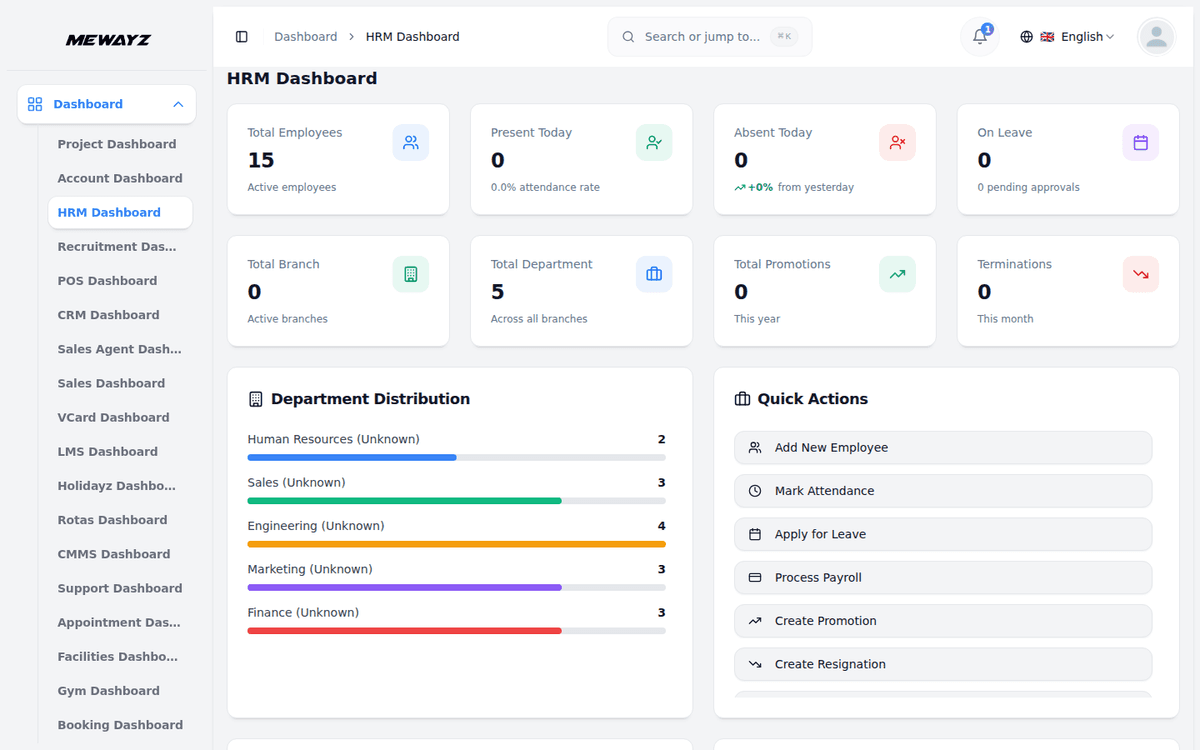 Mewayz HR & Payroll — HR dashboard