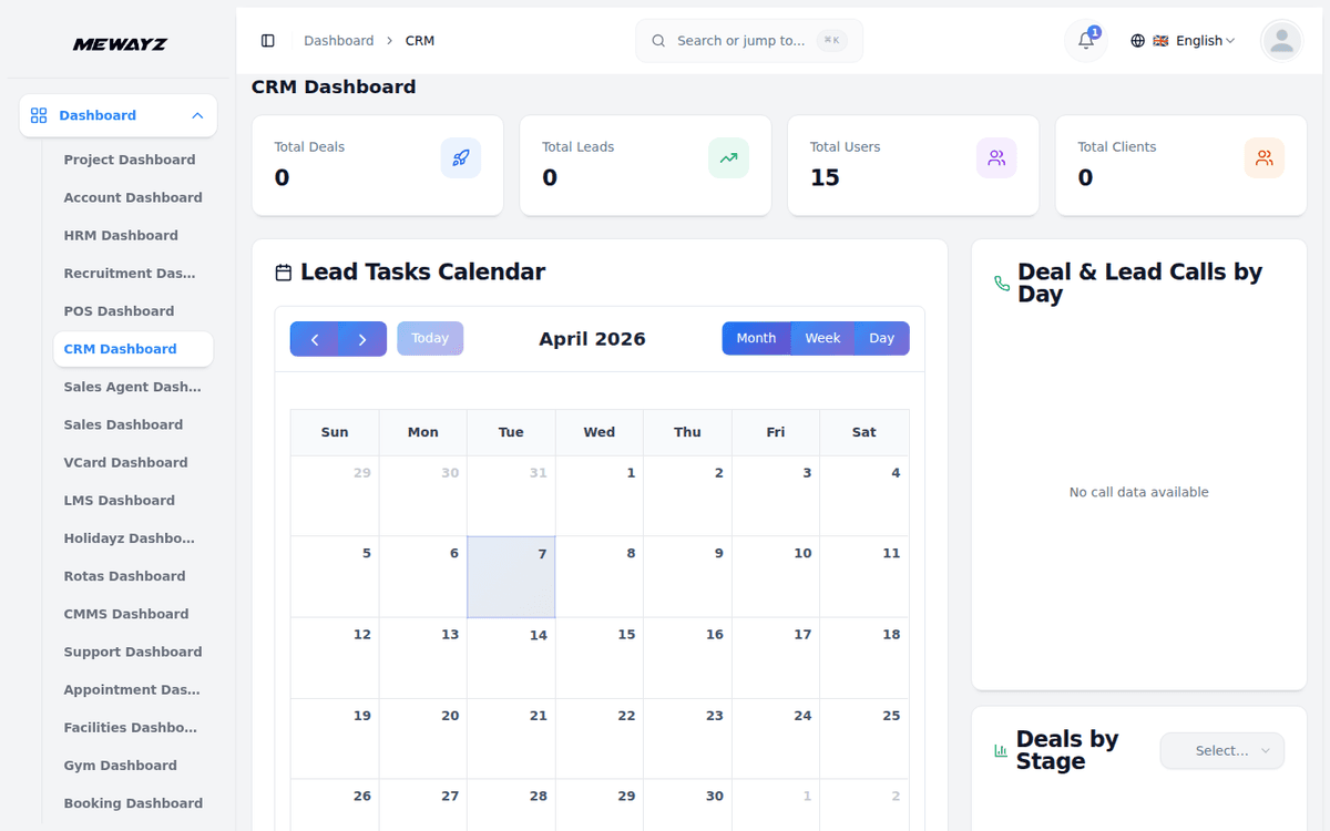 Mewayz CRM & Sales — CRM dashboard