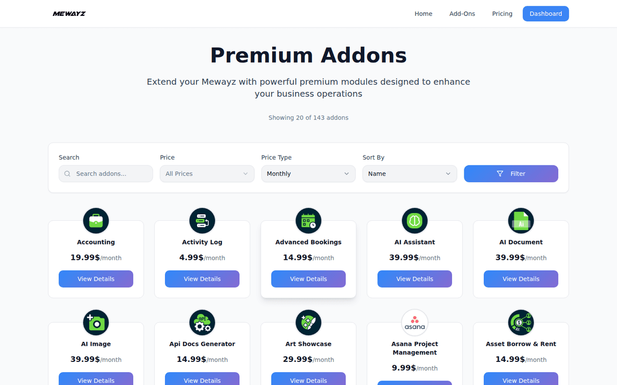 Mewayz White-label Branding — Module management