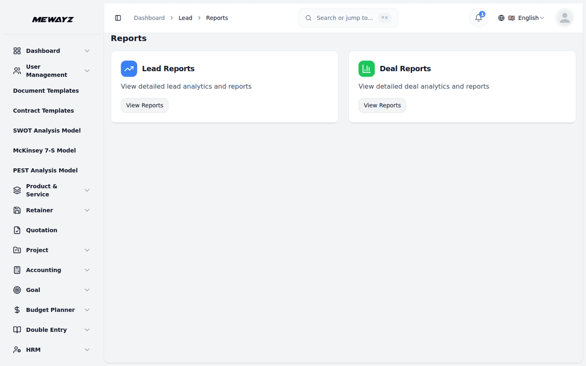 Mewayz CRM & Sales — Sales reports
