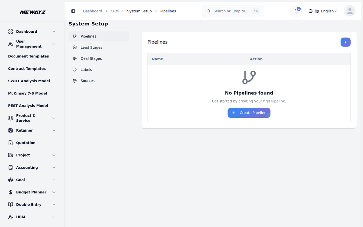 Mewayz CRM — contacts, leads, and sales pipeline